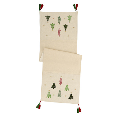 картинка Дорожка на стол Frozen pines из коллекции New Year Essential от магазина Tkano