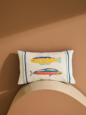 картинка Подушка декоративная Сардины из коллекции Сорренто от магазина Tkano