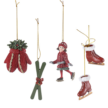 картинка Набор ёлочных украшений Heritage Holidays из коллекции New Year Essential, 5 шт. от магазина Tkano