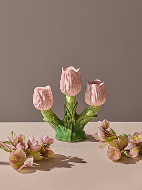 картинка Подсвечник Floret для трех свечей из коллекции Blossom от магазина Tkano