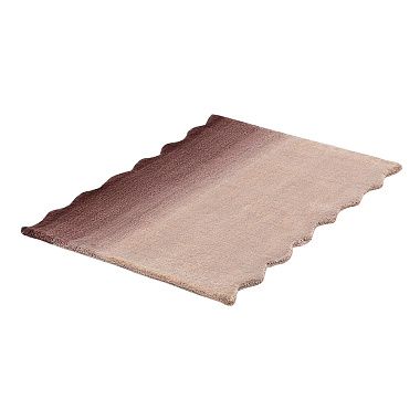 картинка Ковер из шерсти Over Horizon цвета марсала из коллекции Trendy Ruffles от магазина Tkano