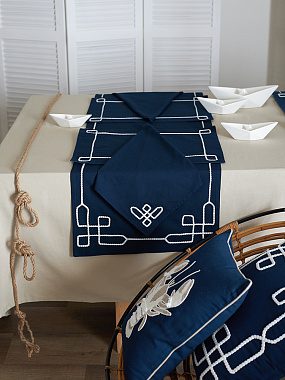 картинка Дорожка на стол Navy story из коллекции Sea treasures, 45х150 см от магазина Tkano