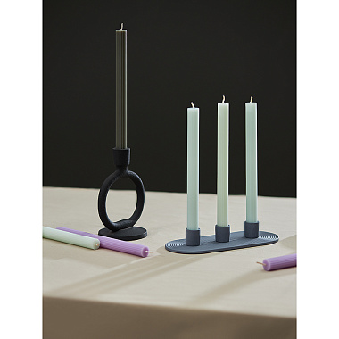 картинка Набор из двух свечей цвета шалфея из коллекции Edge от магазина Tkano