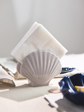 картинка Салфетница Pearl серого цвета из коллекции Sea treasures от магазина Tkano