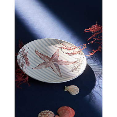 картинка Набор из четырех тарелок Aquarium из коллекции Sea treasures, Ø21,5 см от магазина Tkano