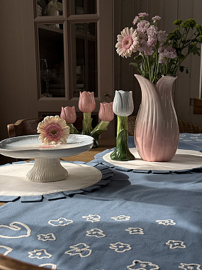 картинка Дорожка на стол Незабудки из коллекции Ethnic от магазина Tkano