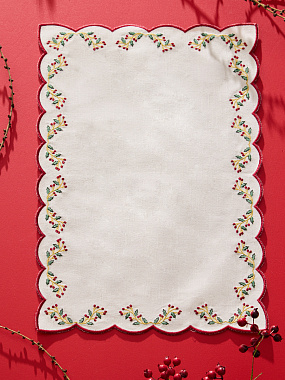 картинка Салфетка под приборы Морозные ягоды из коллекции New Year Essential от магазина Tkano