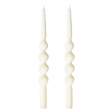 картинка Набор из двух свечей кремового цвета из коллекции Essential от магазина Tkano