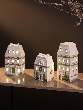 картинка Домик с подсветкой Olgod из коллекции New Year Essential, 19см от магазина Tkano