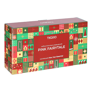 картинка Набор ёлочных украшений Pink fairytale из коллекции New Year Essential, 4 шт. от магазина Tkano