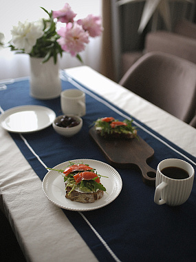 картинка Дорожка на стол Navy story из коллекции Sea treasures, 45х150 см от магазина Tkano