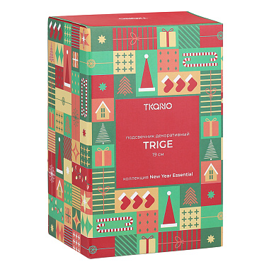 картинка Подсвечник декоративный Trige из коллекции New Year Essential, 19 см от магазина Tkano