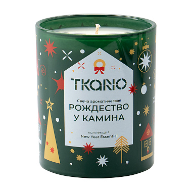 картинка Свеча ароматическая Рождество у камина из коллекции New Year Essential от магазина Tkano