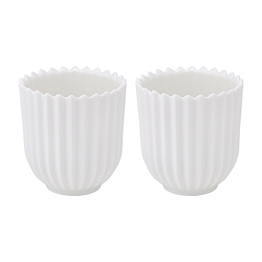 картинка Набор из двух подставок для яиц белого цвета из коллекции Edge от магазина Tkano