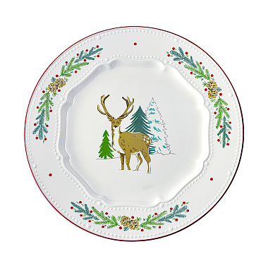 картинка Набор из четырех тарелок Nordic winter из коллекции New Year Essential, Ø23 см от магазина Tkano