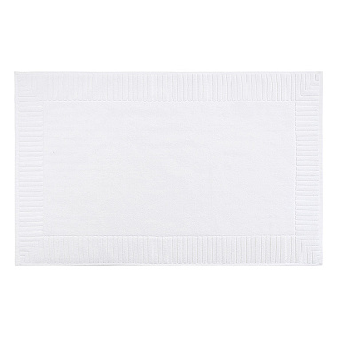 картинка Коврик для ванной с фактурным бортиком белого цвета из коллекции Essential от магазина Tkano