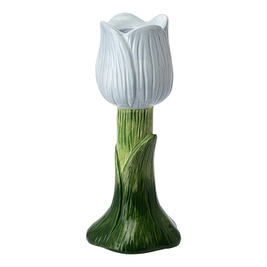 картинка Подсвечник Floret голубого цвета из коллекции Blossom, 20 см от магазина Tkano