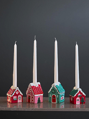 картинка Набор из 4 подсвечников Grindsted из коллекции New Year Essential от магазина Tkano
