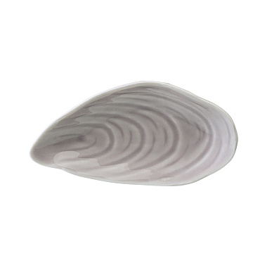 картинка Набор для сервировки Oyster shell серого цвета из коллекции Sea treasures от магазина Tkano