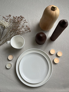 картинка Набор из двух тарелок белого цвета из коллекции Kitchen Spirit, 26 см от магазина Tkano