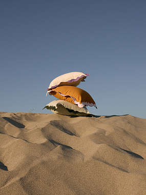 картинка Чехол на подушку с контрастным кантом зеленого цвета из коллекции Trendy Ruffles, 40х40 см от магазина Tkano