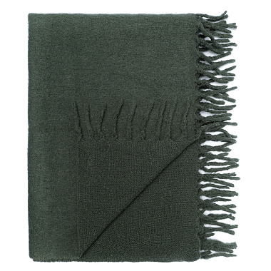 картинка Плед мохеровый хвойно-зеленого цвета из коллекции Essential от магазина Tkano