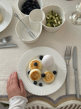 картинка Менажница белого цвета из коллекции Kitchen Spirit от магазина Tkano