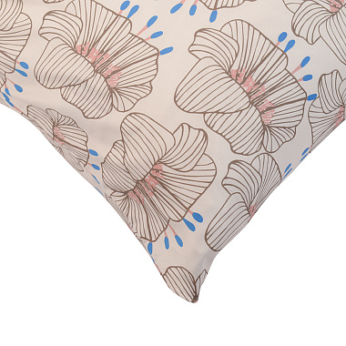 картинка Набор из двух наволочек из сатина с принтом "Цветы" из коллекции Prairie от магазина Tkano