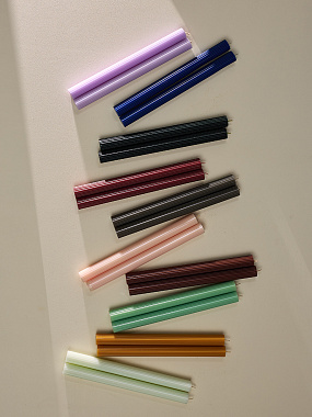 картинка Набор из двух свечей мятного цвета из коллекции Edge от магазина Tkano