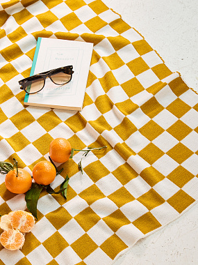 картинка Плед Клетка из коллекции Сорренто от магазина Tkano