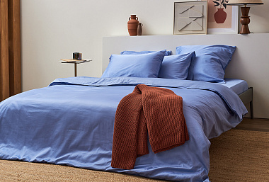 картинка Набор наволочек из премиального сатина сиреневого цвета из коллекции Essential от магазина Tkano