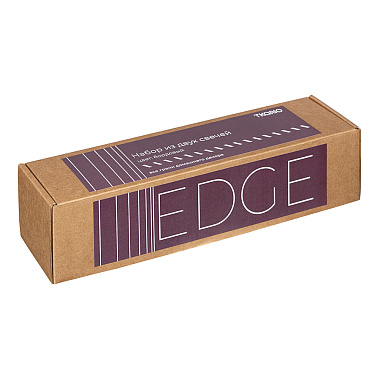 картинка Набор из двух свечей бордового цвета из коллекции Edge от магазина Tkano