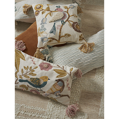 картинка Чехол на подушку декоративный Exotic birds из коллекции Ethnic, 35х60 см от магазина Tkano