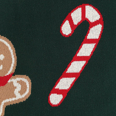 картинка Плед из хлопка с новогодним рисунком Gingerman из коллекции New Year Essential от магазина Tkano
