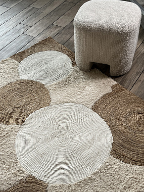 картинка Ковер из джута, шерсти из хлопка Agra из коллекции Ethnic от магазина Tkano