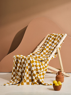 картинка Плед Клетка из коллекции Сорренто от магазина Tkano