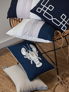 картинка Подушка декоративная Navy mood из коллекции Sea treasures, 45х45 см от магазина Tkano