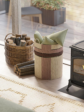 картинка Корзина плетеная Bongo Chocolate из коллекции Ethnic от магазина Tkano