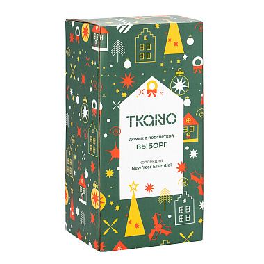 картинка Домик с подсветкой Выборг из коллекции New Year Essential, 20,5 см от магазина Tkano