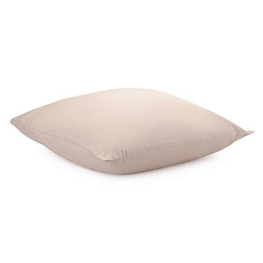 картинка Набор из двух наволочек из сатина бежевого цвета из коллекции Essential от магазина Tkano