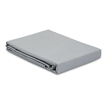 Изображение: Простыня из премиального сатина светло-серого цвета из коллекции Essential