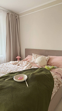 картинка Комплект постельного белья из сатина с принтом "Степное цветение" из коллекции Prairie от магазина Tkano