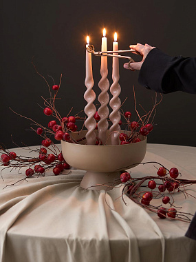 картинка Набор аксессуаров для свечей дымчато-коричневого цвета из коллекции Essential от магазина Tkano