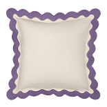 Изображение: Чехол на подушку с контрастным кантом сиреневого цвета из коллекции Trendy Ruffles, 40х40 см