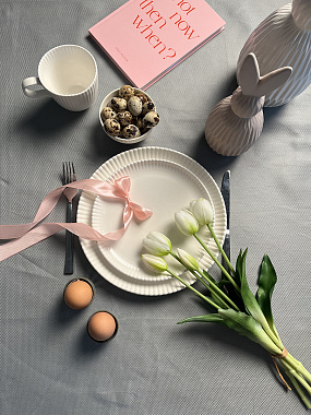 картинка Набор из двух тарелок белого цвета из коллекции Kitchen Spirit, 26 см от магазина Tkano