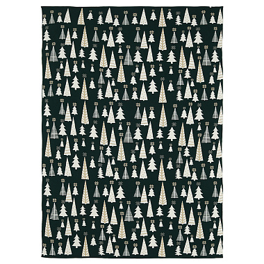 картинка Плед из хлопка с новогодним рисунком Whitewood из коллекции New Year Essential от магазина Tkano