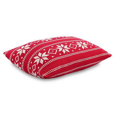картинка Подушка вязаная с новогодним рисунком Frostwork из коллекции New Year Essential от магазина Tkano