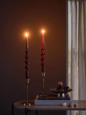 картинка Набор из двух свечей коричневого цвета из коллекции Essential от магазина Tkano