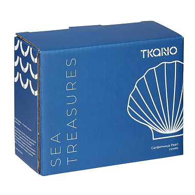 картинка Салфетница Pearl синего цвета из коллекции Sea treasures от магазина Tkano