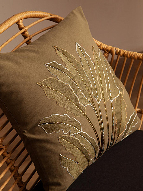 картинка Чехол на подушку Savanna leaf из коллекции Ethnic от магазина Tkano